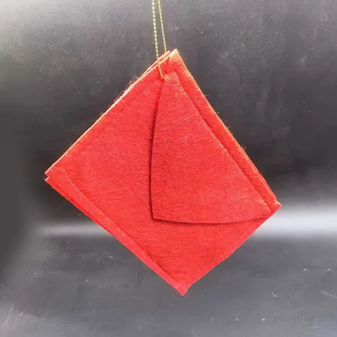 Festive Red Non-woven Fabric Christmas Tree Hanging Envelope Pendants For Santa Claus Mail Card Holder Candy Gift Bags