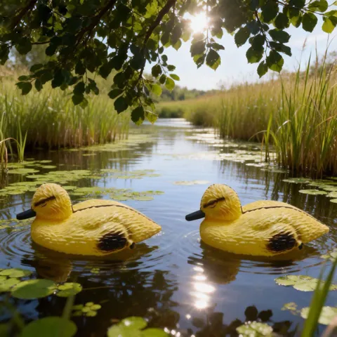 Realistic Floating Plastic Duck Garden Pond Decoration Durable Waterproof Yellow White Animal Figurine For Outdoor Yard Pool Landscape Ornament