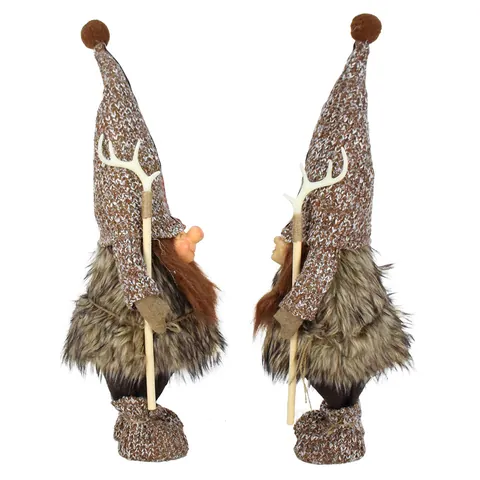 Ornamento Bambola Gnomo Tribale Primitivo Viso in Resina Gnomo Wildman Peluche Statuetta Vintage Decorazione Casa Statuetta Gnomo