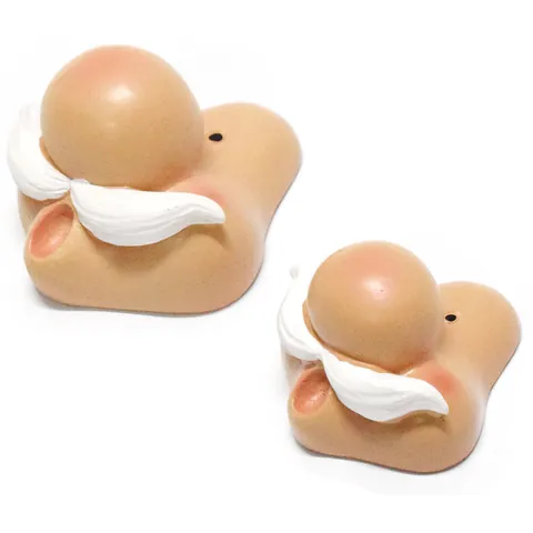 Cute Resin Santa Claus Face Parts With White Beard Big Round Nose For DIY Handmade Cloth Doll Accessories Christmas Decoration