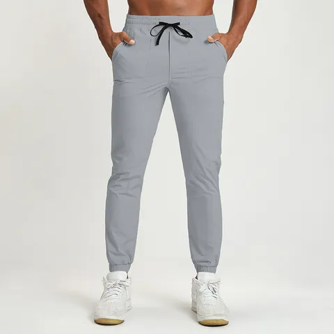 Men's Recycled Nylon Athletic Joggers Quick Dry Water Repellent Sports Sweatpants Breathable Outdoor Fitness Cuffed Training Pants