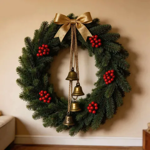 Vintage Metall Weihnachtsglocken Hängend Mit Hanfseil 4 Glocken Set Rustikal Haus Garten Weihnachtsbaum Ornament Deko