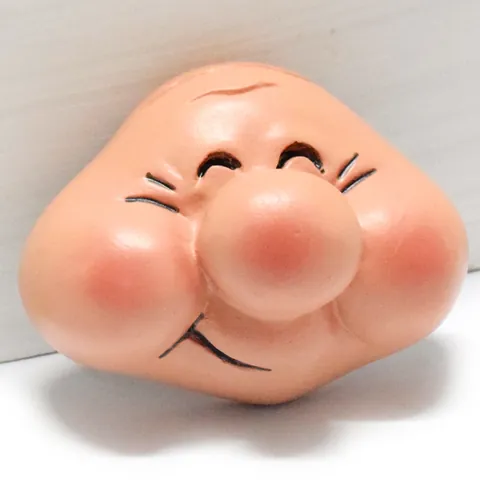 Resin Gnome Doll Face Accessory DIY Craft Elf Dwarf Chubby Face Parts Flesh Color Miniature For Doll Making Decor Ornament
