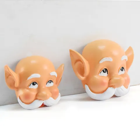 Resin Santa Claus Face Accessories DIY Elf Gnome Bearded Doll Making Supplies For Christmas Easter Home Decoration Craft