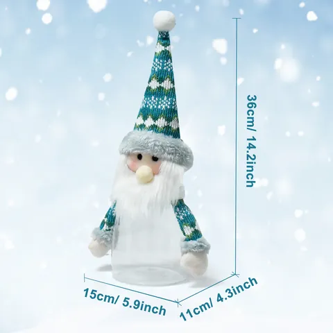 Creative Christmas Gnome Snowman Candy Jar Storage Box For Kids Gift Home Party Decoration Santa Claus Ornaments