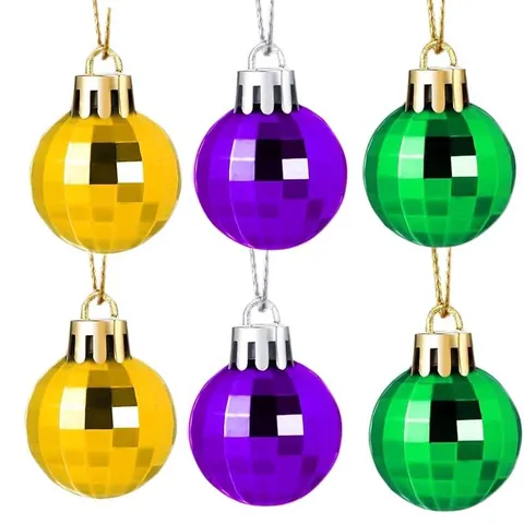 Multicolor Mirror Surface Christmas Ball Ornaments Plastic Electroplated Disco Balls For Carnival Holiday Party Home Decor