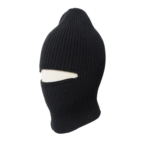 Solid Color Cotton Knitted Balaclava One Hole Windproof Thermal Ski Mask For Outdoor Cycling Winter Sports Unisex Face Cover