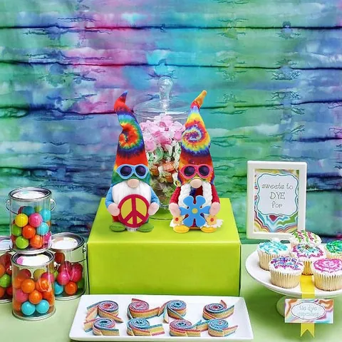 Καλοκαιρινό Gnome Παραλίας Λούτρινη Κούκλα Rudolph Tie Dye Γυαλιά Ηλίου Θέμα Ωκεανός Στυλ Χαβάη Διακόσμηση Πάρτι Διακοσμητικό Γραφείου