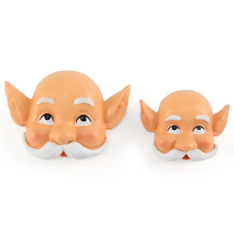 Resin Santa Claus Face Accessories DIY Elf Gnome Bearded Doll Making Supplies For Christmas Easter Home Decoration Craft