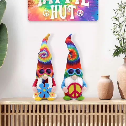 Καλοκαιρινό Gnome Παραλίας Λούτρινη Κούκλα Rudolph Tie Dye Γυαλιά Ηλίου Θέμα Ωκεανός Στυλ Χαβάη Διακόσμηση Πάρτι Διακοσμητικό Γραφείου