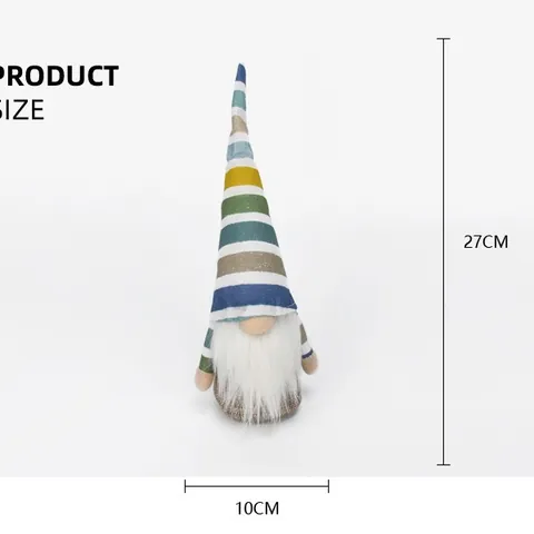 Easter Faceless Gnome Doll Striped Cap Scandinavian Tomte Ornament For Home Table Window Decoration Handmade Polyester Plush Easter Figurine Gift