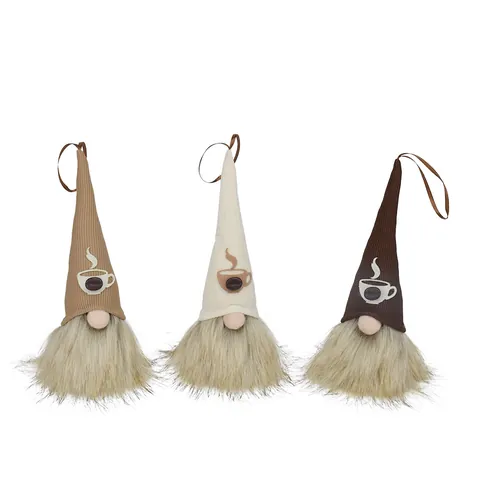 Coffee Theme Faceless Gnome Plush Doll Rudolph Elf Decoration With Hanging Ribbon For Coffee Shop Home Cafe Decor Scandinavian Ornament