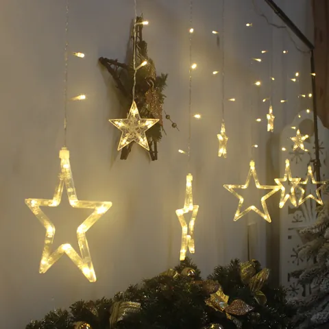 LED Christmas Decorative String Lights Wishing Ball Star Warm Multicolor Fairy Lights For Room Holiday Party Indoor Decor