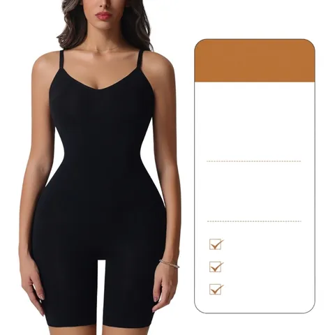 Women Seamless Shapewear Bodysuit Tummy Control Butt Lifting Slimming Underwear One Piece Sculpting Body Shaper Jumpsuit Kardashian Style