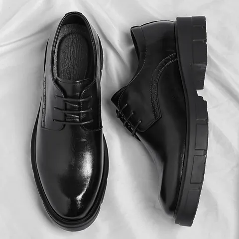 Herren Business Formelle Lederschuhe Höhenvergrößerung 8cm 10cm Brogue Derby Schuhe Schnürschuhe Büro Professional Dress Shoes Herren