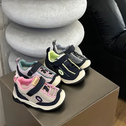 Kids Breathable Mesh Sneakers For Girls Boys Casual Sporty Lightweight Soft Sole Walking Shoes With Hook And Loop Closure Rubber Outsole