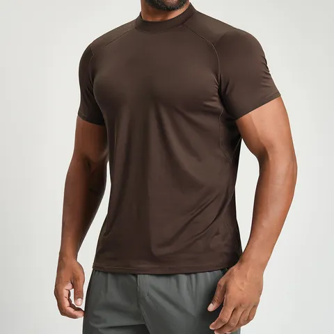 Men's Quick Dry Sports T-Shirt Breathable Slim Fit Gym Top For Hiking Running Fitness Raglan Sleeves Nylon Spandex Blend