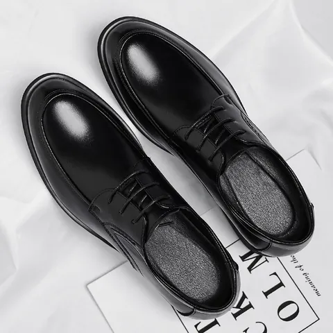 Chaussures de Ville Homme Cuir Formelles Lacets Basses Respirantes Antidérapantes pour Mariage Bureau Noir Marron
