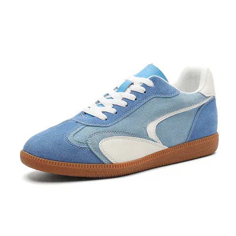Retro Microfiber Suede German Army Trainers Men Women Hidden Wedge Height Increasing Casual Sneakers Gum Bottom Shoes