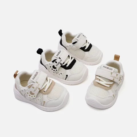Toddler Shoes Boys Girls Soft Sole Non-slip Casual Sneakers Breathable Mesh Patchwork Cartoon Cat Baby Pre-walker Shoes