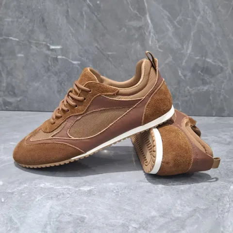 Unisex Retro German Army Trainer GAT Sneakers Cowhide Mesh Stitching Soft Sole Casual Sports Shoes For Men Women Couple