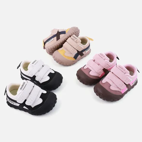 Kids Board Shoes Microfiber Leather Soft Sole Non-Slip Casual Sneakers For Toddlers Children Outdoor Hiking Sport Shoes