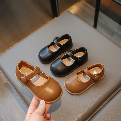Meisjes Mary Jane Prinsessen Schoenen Supervezel Effen Kleur Zachte Zool Klittenband Flats Voor Peuter Meisjes Bruiloft