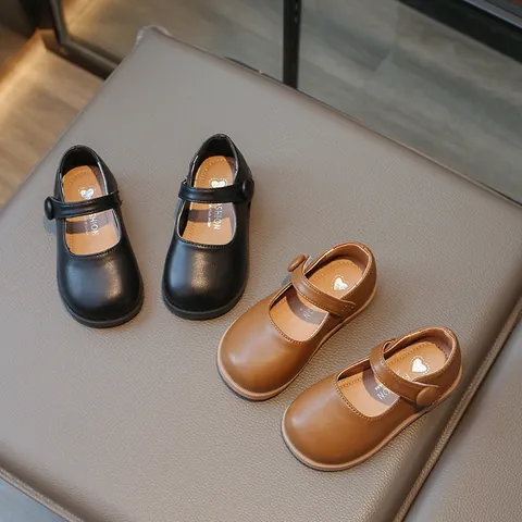 Meisjes Mary Jane Prinsessen Schoenen Supervezel Effen Kleur Zachte Zool Klittenband Flats Voor Peuter Meisjes Bruiloft