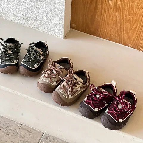 Kinder Outdoor Freizeit Sneaker Mikrofaser-Leder Kleinkind Lauflernschuhe Für Jungen Und Mädchen Frühling Herbst Rutschfeste Sportschuhe