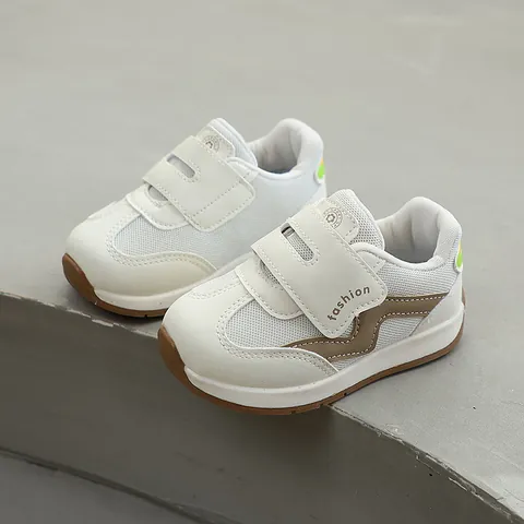 Kids Sneakers Breathable Mesh Artificial Leather Non-slip Velcro Running Shoes For Boys Girls Casual Toddler Spring Autumn Shoes