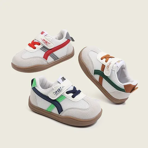 Baby Walking Shoes Breathable Mesh Soft Sole Non-Slip Toddler Sneakers Casual Patchwork German Trainer Board Shoes Boys Girls