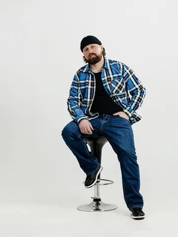 Men Plus Size Denim Jeans Loose Straight Leg Oversized Washed Casual Pants Retro Autumn Fashion Cotton Bottom For Men
