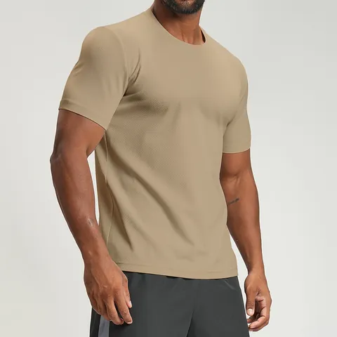 Unisex Quick Dry Sports T-Shirt Breathable Polyester Mesh Round Neck Short Sleeve Top For Gym Fitness Yoga Running Workout