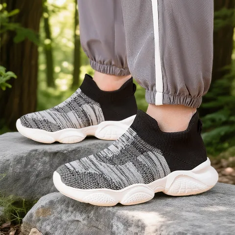 Αγορίστικα Casual Αθλητικά Παπούτσια Flying Knit Παπούτσια Κάλτσα Slip-on Ελαφριά Αναπνεύσιμα Παχύ Σόλα Παιδικά Sneakers