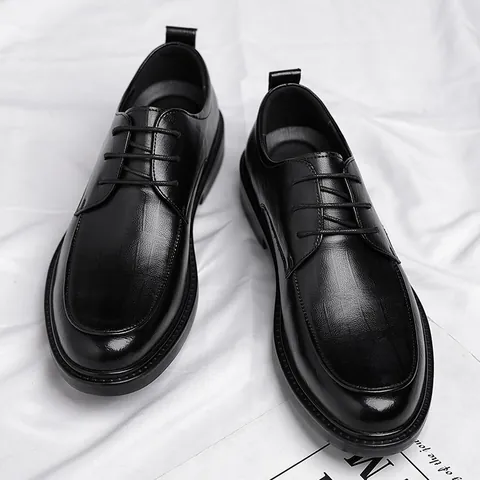 Herren Business Formelle Lederschuhe Kunstleder Höhenvergrößernd Britischer Stil Derby Schuhe Für Hochzeit Büro Pendeln
