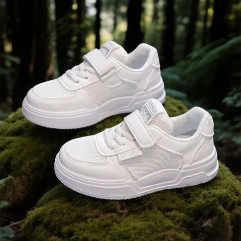 Παιδικά Μοντέρνα Λευκά Sneaker Αναπνεύσιμα Μαλακή Σόλα Casual Παπούτσια Για Αγόρια Κορίτσια Άνοιξη Φθινόπωρο Ελαφριά Παπούτσια Περιπάτου