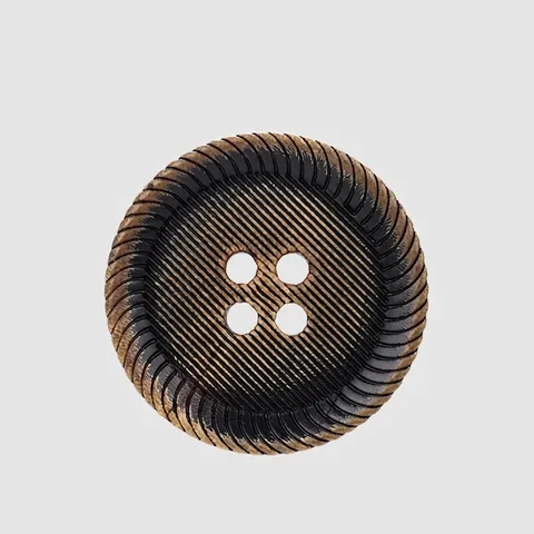 Botones de Cuerno de Búfalo de Agua Natural Botones Retro Redondos de Cuatro Agujeros Con Veta Espiral Para Abrigo Chaqueta Traje Accesorio de Costura