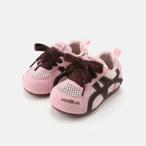 Breathable Children Board Shoes Microfiber Leather Mesh Toddler Sneakers Soft Sole Anti-Slip Casual Walking Shoes For Kids