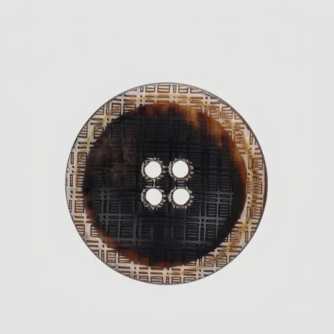 High-End Urea Resin Buttons Retro Grid Texture Round 4-Hole Tortoiseshell Pattern Fasteners For Coat Suit Workwear Clothing Decoration