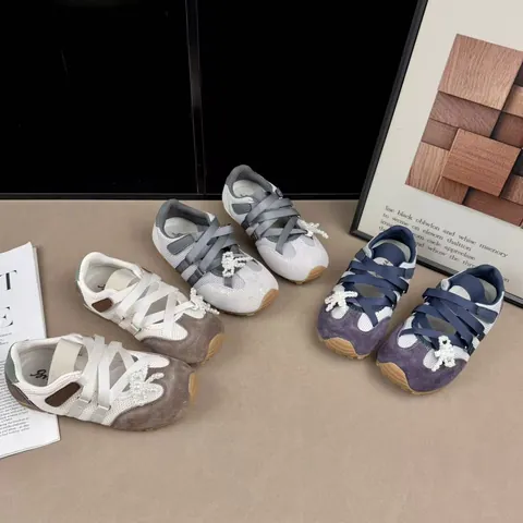 Mädchen Ballett-Stil German Army Trainers GAT Mesh Schweinsleder Prinzessin Schuhe Weiche Sohle Atmungsaktiv Freizeit Sneaker Mit Künstliche Perle Schleife