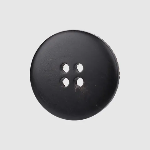 Vintage Genuine Black Horn Buttons For Coats Suits Nautical Anchor Carved Decorative Four Hole Round Sewing Buttons For Men Women Clothing