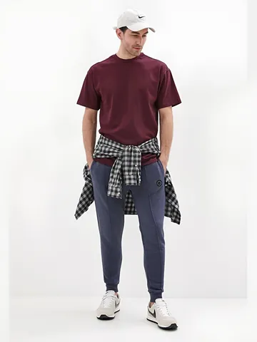Men's 100% Cotton Breathable Short Sleeve T-Shirt Loose Fit Dropped Shoulder Round Neck Casual Solid Color Basic Tee Top