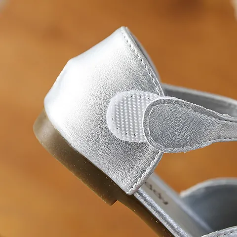 Girls Rhinestone Buckle Mary Jane Shoes Artificial Leather Soft Sole Princess Shoes For Performance Wedding Party Kids Dress Shoes