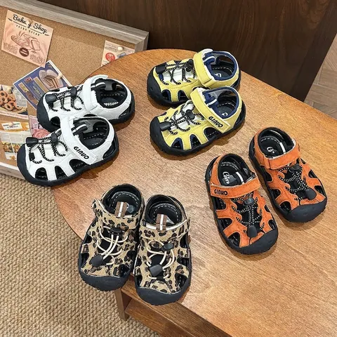Kids Sport Sandals Toddler Outdoor Microfiber Leather Breathable Summer Shoes For Boys Girls Casual Anti-Slip Sandals