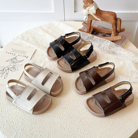 Kids Casual Sport Sandals Anti-Slip Summer Shoes For Boys Girls Fashion Outdoor Beach Sandals Synthetic Leather Sandals