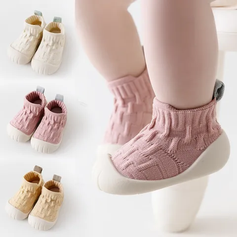 Infant Toddler First Walker Shoes Soft Sole Non-slip Breathable Mesh Knit Floor Sock Shoes For Baby Boys Girls Casual Shoes