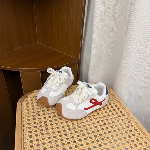 Zapatos German Trainer para Niños Retro Antideslizante Suela Blanda Zapatillas para Niñas Casual Color Block Zapatos de Correr para Niños