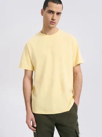 Heren Casual 100% Katoen T-Shirt Korte Mouw Effen Kleur Ronde Hals Losse Pasvorm Zomer Basic Tee Top