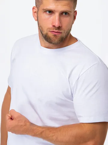 Men Heavyweight Cotton T-Shirt Drop Shoulder Loose Fit Printed Round Neck Short Sleeve Top For Men Casual Summer Wear