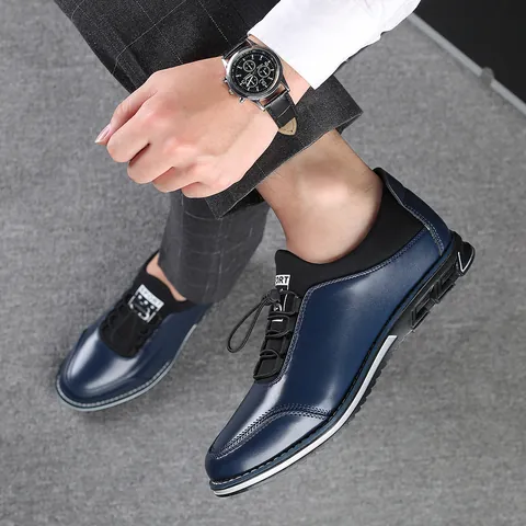 Zapatos de Cuero PU Casuales para Hombre Punta Redonda Corte Bajo Slip-on Zapatos de Skate de Moda Talla Grande Ligeros Resistentes a la Abrasión Zapatillas Planas